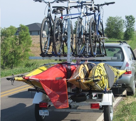 kayak and bike rack
